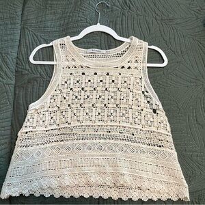ACME Ivory Crochet Tank Top